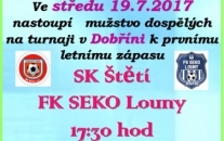 Naším prvním soupeřem na turnaji v Dobříni je nováček divizní soutěže, kam se Louny po roce v Ústeckém přeboru vrací.    