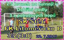 Zápas brankově rozdílných poločasů. V tom 1. mělo mužstvo dospělých našlápnuto k vysokému vítězství, ale v tom 2. zvolnilo a soupeř po 2 penaltách snížil na nejtěsnější výsledek 