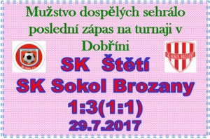 Mužstvo dospělých bojovalo o prvenství na turnaji v Dobříni. 