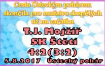 Domácí všechny své šance využili a ukončili pohárovou pouť mužstva dospělých.