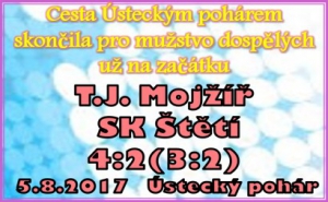 Domácí všechny své šance využili a ukončili pohárovou pouť mužstva dospělých.