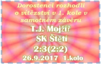 Dorostenci zahájili  nový ročník vítězstvím v Mojžíři