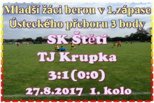 Branky v zápase mladších žáků padaly až ve 2. poločase. První vstřelili hosté, ale naši borci otočili ve svůj prospěhch 