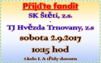 První domácí zápas dorostu v letošním ročníku. Podaří se jim potvrdit vítězství z 1. kola? Všichni věříme, že se jim to podaří.