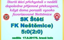 V úvodu zápasu Ústeckého přeboru starších žáků to tak nevypadalo, ale pak naši hráči postupně přebírali iniciativu a hlavně ve 2. poločase předváděli výkon, který se musel líbit