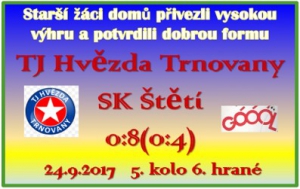 Po výhře nad Neštěmicemi dokázali starší žáci vyhrát i v Trnovanech