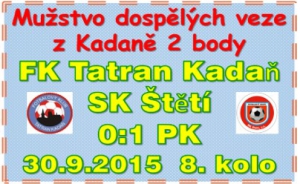 V Kadani mužstvo dospělých pomýšlelo navíc. Domácí poctivě bránili a do šancí nás moc nepouštěli.  Byl z toho nakonec bezbrankový výsledek.