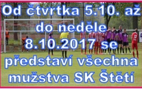 V sobotu se na hřišti ve Štětí hraje 9. kolo Ústeckého přeboru dospělých a v neděli se přijďte podívat na turnaj přípravky