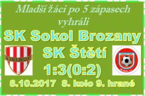 Po vítězství v Brozanech jsou mladší žáci na 6. místě Ústeckého přeboru skupiny A 