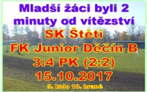 Mladší žáci sehráli vyrovnanou partii a nakonec si poprvé v tomto ročníku zakopali penalty. Jsou na 6. místě Ústeckého přeboru.