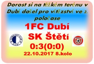 2 kola před koncem podzimní části se dorostenci dostali do čela I. A třídy skupiny A  