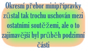 Nová kategorie byla zařazena do letošního ročníku soutěží řízených okresním fotbalovým svazem. Okresní přebor minipřípravky, kde si úspěšně vedli i hráči SK Štětí. 