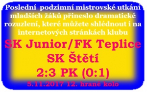 Mladší žáci zakončili podzimní cestu Ústeckým přeborem výhrou po penaltovém rozstřelu