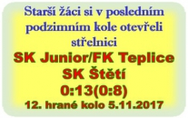 Od úvodního hvizdu nebylo pochyb o tom, kdo bude vládcem zápasu Ústeckého přeboru starších žáků..  