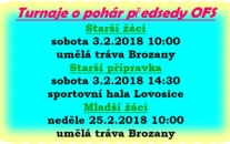 Na turnaje O pohár předsedy OFS se podle podzimních výsledků probojovala 3 mužstva našeho oddílu