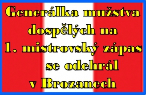 V poločase jsme drželi remízu, ale rychlý gól Brozan na začátku 2. půle nasměroval domácí k vítězství.