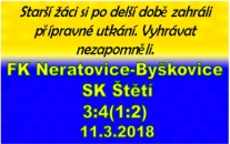 Starší žáci byli celý zápas ve vedení až na jeden okamžik ve 2. poločase, kdy domácí na chvilku vyrovnali.