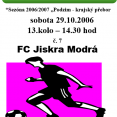 Zpravodaje FC Jiskra Modrá-úvodní stránky