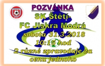 Mužstvo dospělých se v sobotu 31.3.2018 v 10:15 po odloženém jarním domácím utkání 17.3.2018 letos poprvé představí fanouškům na domácím trávníku