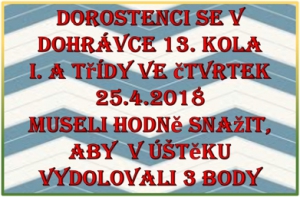 Dorostenci rozhodli o svém vítězství v dohrávce 13. kola proti sdruženému týmu Liběšice/Úštěk ve 2. poločase