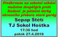 Sepap má staré gardě Hoštky co vracet. Na horké půdě v Hoštce před rekordní návštěvou  na podzim prohrál 1:0.