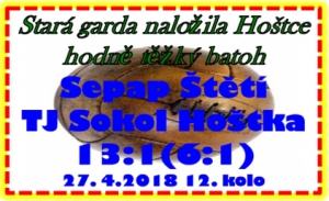 Jasná záležitost Sepapu.  Stará garda měla celý zápas navrch a v páteční podvečer otevřela střelnici 