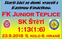 Starší žáci si vylepšili skóre. V Ústeckém přeboru jim pi 6 zápasech patří 4. místo. 