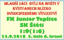 Druhá výhra v řadě, druhé místo v tabulce, to je vizitka mladších žáků v těchto dnech.