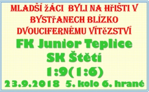 Druhá výhra v řadě, druhé místo v tabulce, to je vizitka mladších žáků v těchto dnech.