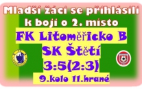 Mladší žáci se dostali do vedení hned v úvodu a soupeři už v dalším průběhu zápasu vyrovnat nedovolili.