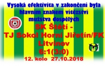 I druhé domácí utkání mužstva dospělých v řadě bylo vítězné. 