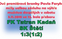 Šestá výhra mužstva dospělých v řadě. Rychle jsme vedli o 2 branky, ale domácí snížili a hrát o 3 body se muselo až do 90. minuty