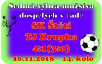 Letos naposledy se představilo mužstvo dospělých na domácím trávníku a udělalo nám radost. Dokázalo porazit pronásledovatele v tabulce a divákům nabídnout hezké góly
