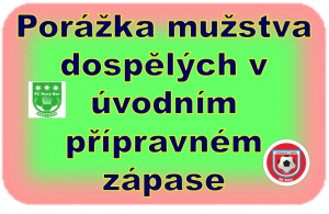 První zápas roku 2019 sehrálo mužstvo dospělých v Novém Boru. Branky padly až ve 2. poločase, ale k naší malé radosti do naší sítě. Jde ale o přípravu a šanci na reparát máme hned za týden proti SK Skalici. Hraje se 26.1.2019 na umělce v České Lípě. 