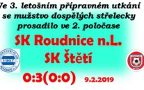 Mužstvo dospělých se na umělé trávě v Roudnici n.L. proti domácímu celku dokázalo prosadit 3x.