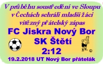 Mladší žáci se připravují na jarní část soutěže na soustředění ve Sloupu v Čechách a v rámci kterého sehráli přátelský zápas