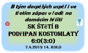Jiří Vokoun v brance uhájil čisté konto B mužstvo dospělých i ve svém 2. zápase na pozici brankáře