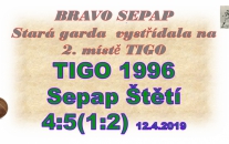 Raketový vstup staré gardy do jarní části. Celý zápas tahalo naše mužstvo za delší konec a po zásluze vyhrálo. 