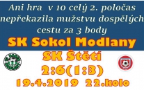 Další hokejový výsledek mužstva dospělých. Získali jsme vedení, domácí srovnali, ale pak už to bylo naše mužstvo, které ovládlo dění na hřišti, i když půlku zápasu hrálo o jednoho hráče méně.