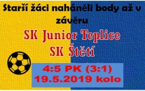 Zápas starších žáků hraný v Bystřanech rozhodovala penaltová loterie