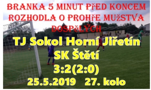 Ve druhém venkovním zápase v řadě jsme svůj den neměli. Mužstvo dospělých sice ve 2.části srovnalo výsledek, ale nakonec slavili zachraňující se domácí.