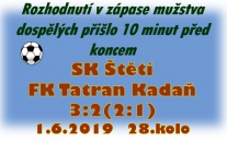 Vyrovnané utkání 28. kola Ústeckého přeboru dospělých přineslo hodně šancí, 5 gólů a radost z vítězné branky 10 minut před koncem z kopačky Jakuba Slavíčka