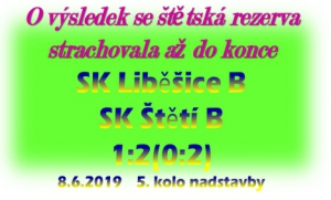 V 1. poločase si B mužstvo dospělých vypracovalo slibný náskok,ale po změně stran polevili a domácí zlobili až do úplného konce. I tak jsme cenné vítězství uhájili. 