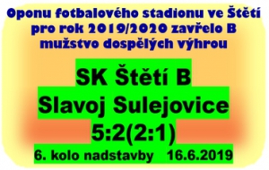 B mužstvo muselo hledat odpověď na rychlou branku soupeře. Ještě do poločasu stačilo výsledek otočit a i když soupeř v závěru ještě z penalty snížil, tak jsme odpověděli stejnou mincí a mohli slavit postup.