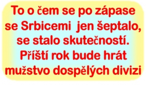Včera 22.6.2019 proběhlo v Praze rozlosování soutěží  2019/2020. Na seznamu mužstev, která si zahrají divizní soutěž bylo i naše mužstvo dospělých. V prvním domácím zápase přivítáme 17.8.2019 Tatran Rakovník.. O týden dříve už ale startujeme v Souši.
