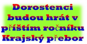 Velká změna čeká v příštím roce dorostence. V krajském přeboru odpadla povinnost mít mladší dorost a tak naši mladí fotbalisté mají šanci po několika letech bojovat o body v nejvyšší krajské soutěži Brzy budeme znát i rozlosování.