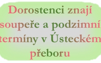 Dorostenci začínají doma, 2. kolo volný los a ve 3. a 4. kole je čekají v krajském přeboru utkání na domácím trávníku 