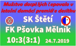 Ve středečním tropickém vedru si mužstvo dospělých zastřílelo. Hosté sice v 57. minutě snížili na 2:4, ale dalšímu brankostroji na naší straně už nedokázali čelit. 
