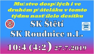 Čtrnáct branek viděli diváci v přátelském derby mužstev dospělých. K tomu 3 penalty  a mnoho dalších neproměněných šancí na obou stranách. 