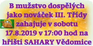 Jako druhý tým SK Štětí zahajuje mistrovské zápasy B mužstvo dospělých. Naposledy jsme hráli III. třídu v ročníku 2012/2013 a ve Vědomicích vyhráli 2:0 po brankách Michala Malého a Vojtěcha Krejzy